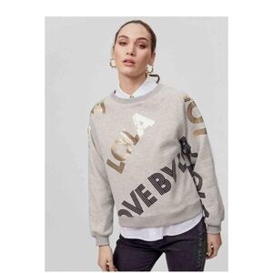Lola Casademunt Sweater pullover grey letter logo sweatshirt
